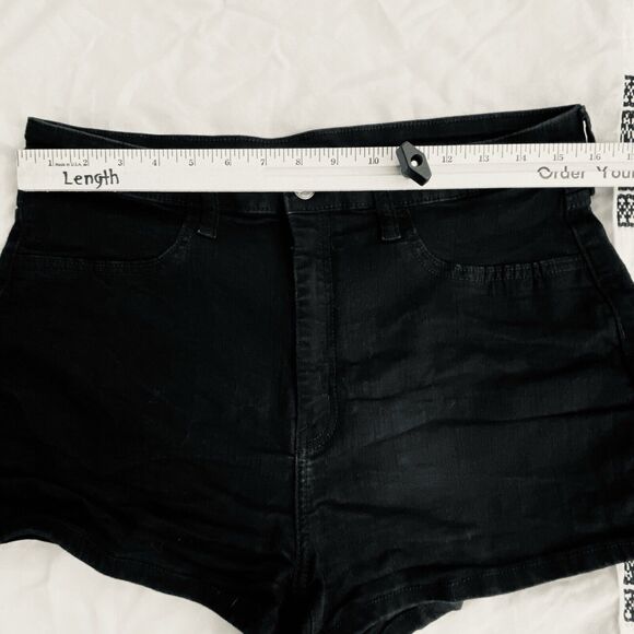 Wild Fable Highest Rise Jean Shorts Women's Plus Size 16/33 Regular Black Denim - Picture 7 of 7